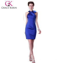 Grace Karin Sexy Fashion Satin kurze Royal Blue Cocktailkleider CL2017